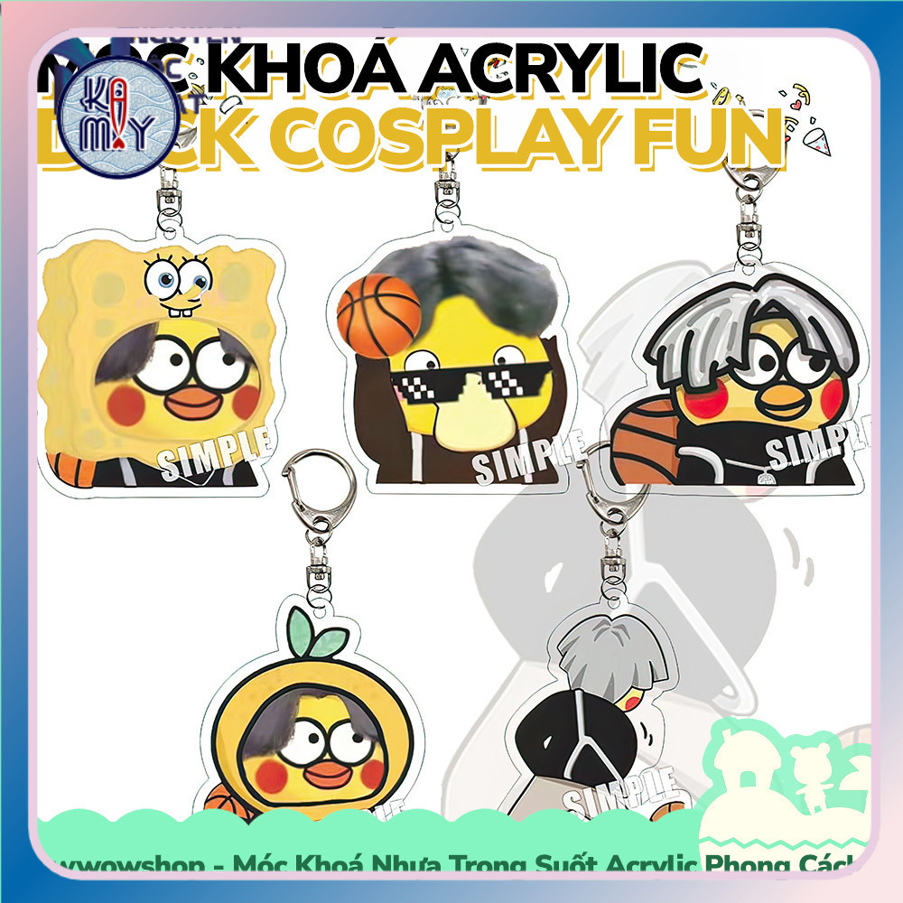 [มีจําหน่ายในเวียดนาม-ด่วน] พวงกุญแจพลาสติกใสอะคริลิคพร้อมตัวการ์ตูนเป็ดตลกคอสเพลย์ตลก nlp
