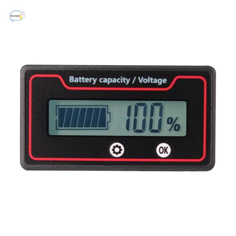 SHOESALON ตัวบ่งชี้ความจุแบตเตอรี่, 9-120V LED Digital Battery Voltmeter Tester Meter,คุณภาพสูง 12v 