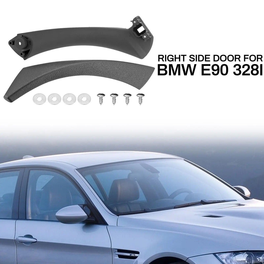สีดําภายในแผงประตูฝาครอบภายนอกเหมาะสําหรับ BMW 3 Series E90 E91 E92 E93 328i 335i 2005-2012