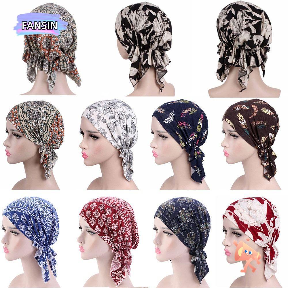 หมวกคลุมผมแฟชั่นแบบ Tuban Warmer จาก FANSIN ผลิตจากผ้าฝ้าย สไตล์ Bandana