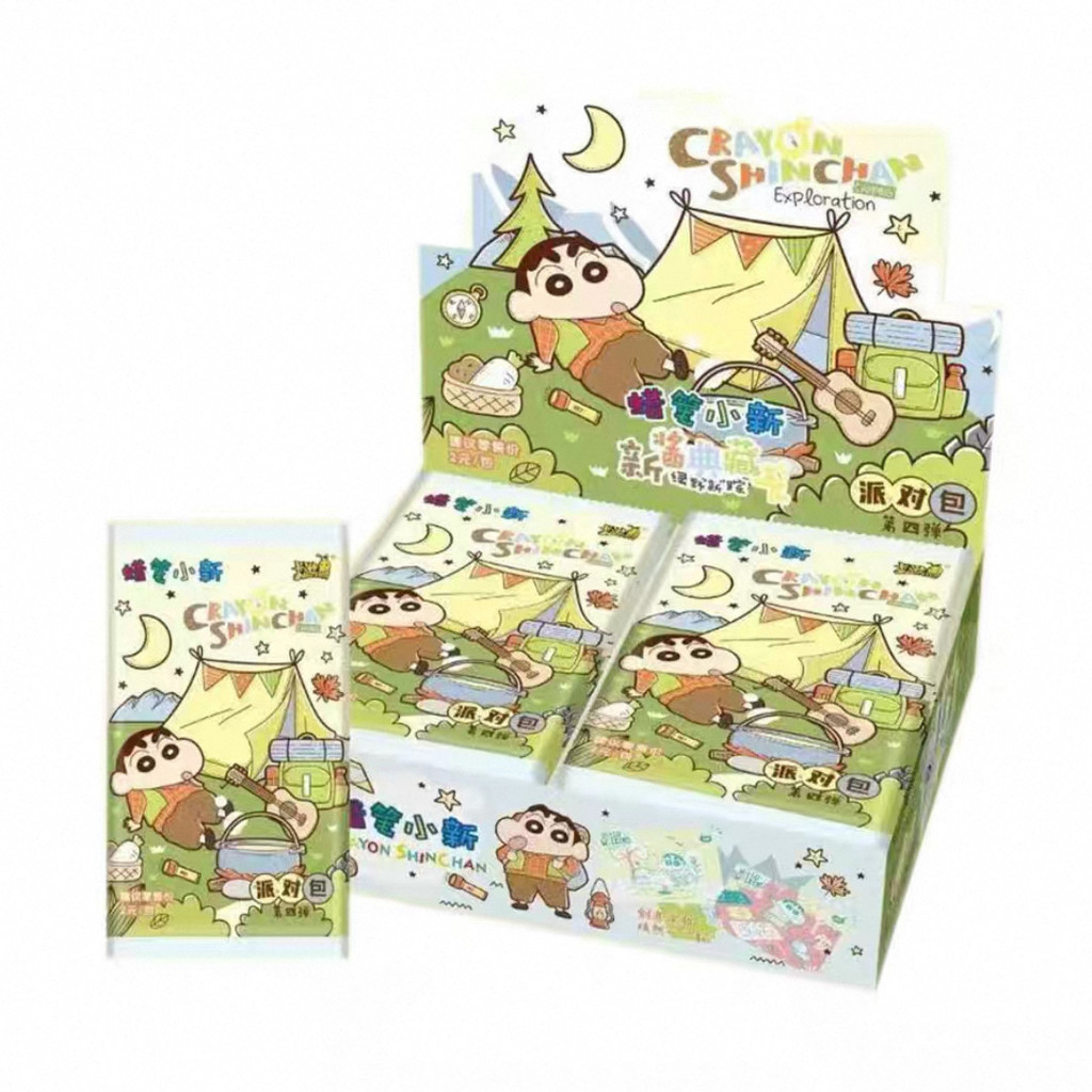 KAYOU Crayon Shin-chan Cards Wave 4 Party Pack อะนิเมะอย่างเป็นทางการคอลเลกชันการ์ดใหม่ Shin-chan หายากซ่อนการ์ดแท้คอลเลกชัน Trading Card Premium CCG Booster Box Sealed