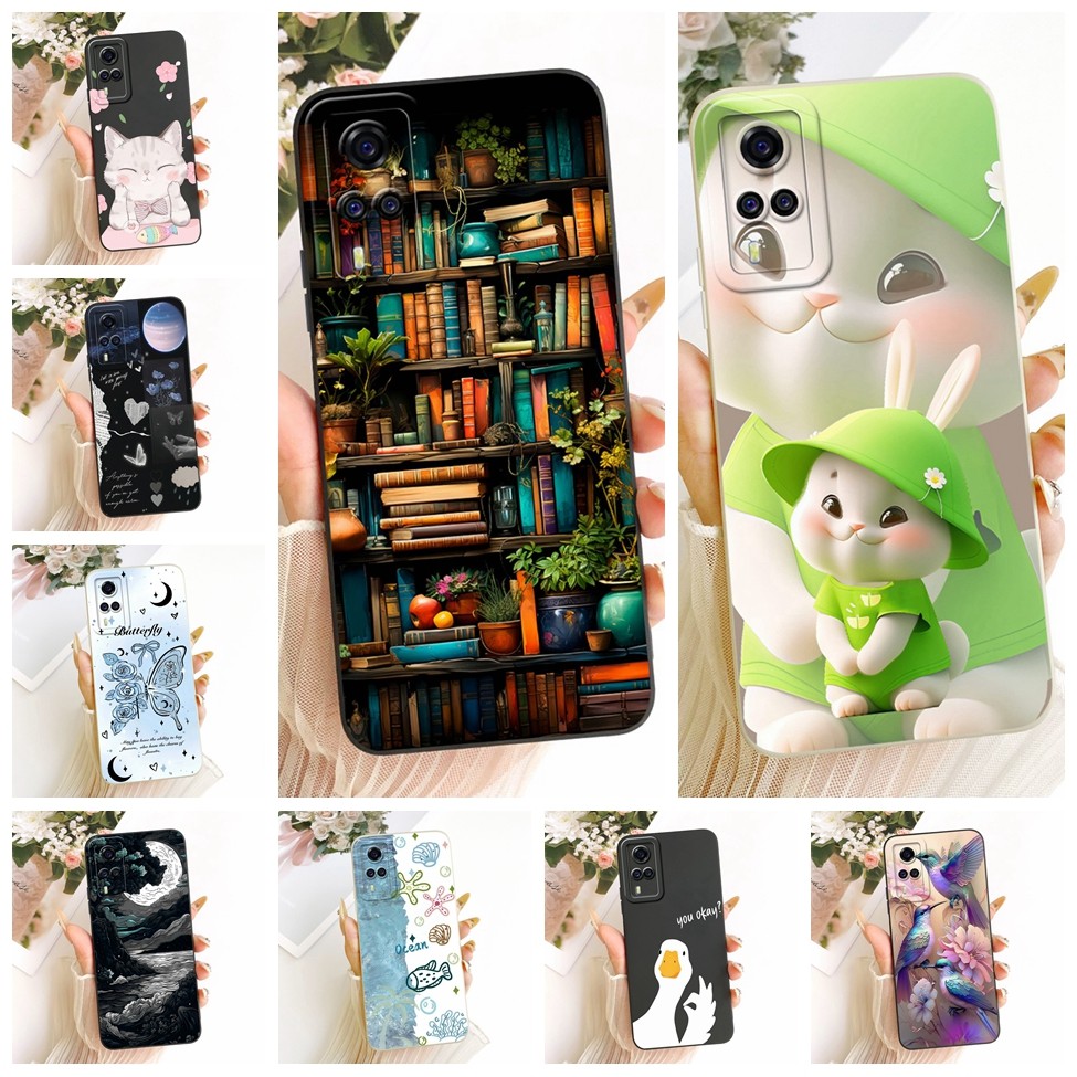 Vivo Y51A V2031 ฝาครอบ Vivo Y51 V2030 เคสซิลิโคนแฟชั่นหรูหรา Cool Kawaii น่ารักทาสีปลอก