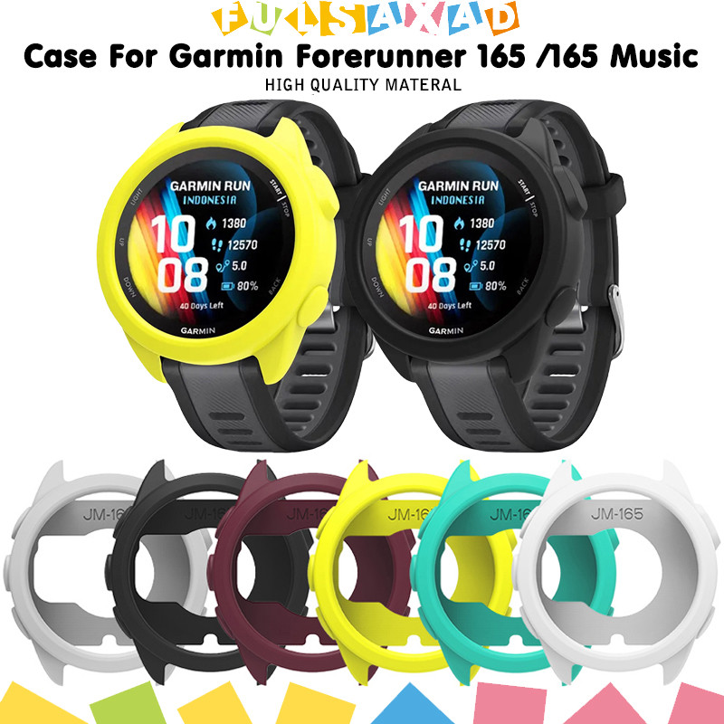 เคสซิลิโคนสำหรับ for Garmin Forerunner 165 /165 Music หุ้มยาง ผ้าป้องกันหน้าจอ ฝาครอบป้องกัน อุปกรณ์เสริม