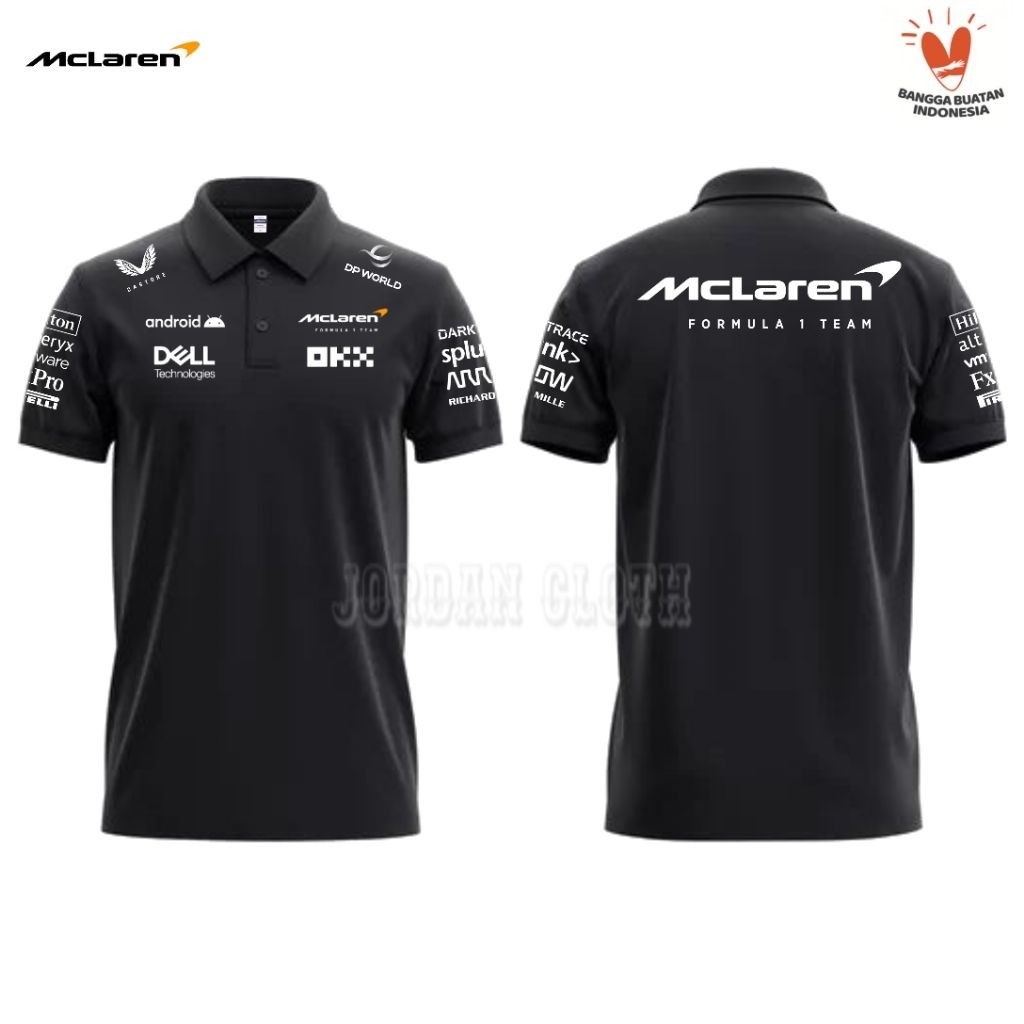 เสื้อโปโล เสื้อยืดคอปก ทีม McLaren Formula One F1 Racing