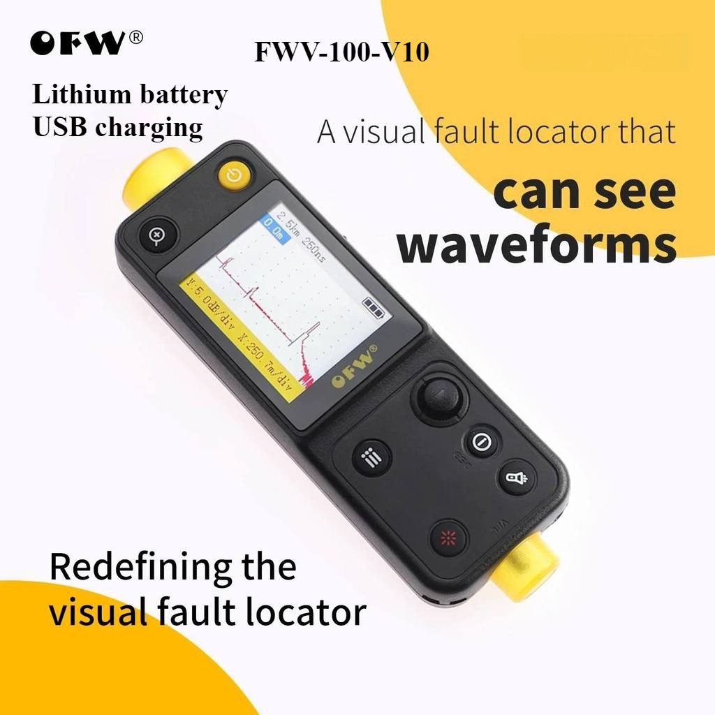 OFVW FWV 100 Optic Fault Finder OTDR 20KM Handled Optical Time-Domain Reflectometer Fiber Ranger FTTB FTTH Breakpoint Tester Meter Event Blind Zone 20 M