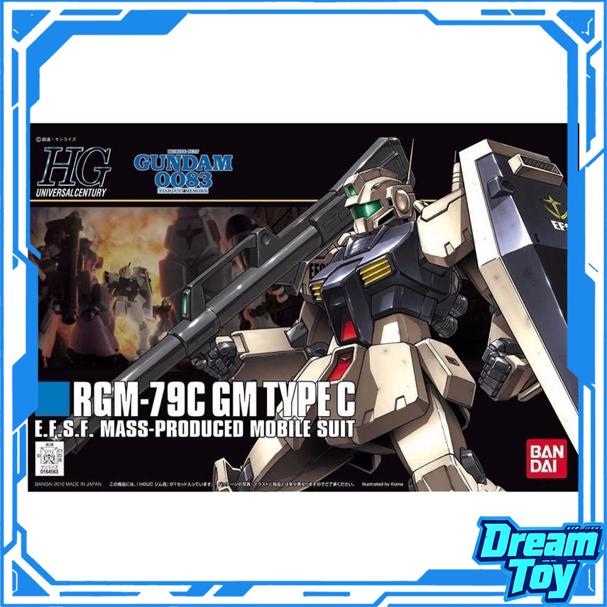 Bandai HG HGUC RGM-79C GM Type C – EFSF Mass-Produced Mobile Suit (Gundam 0083) Model Kit | หน่วยก่อ