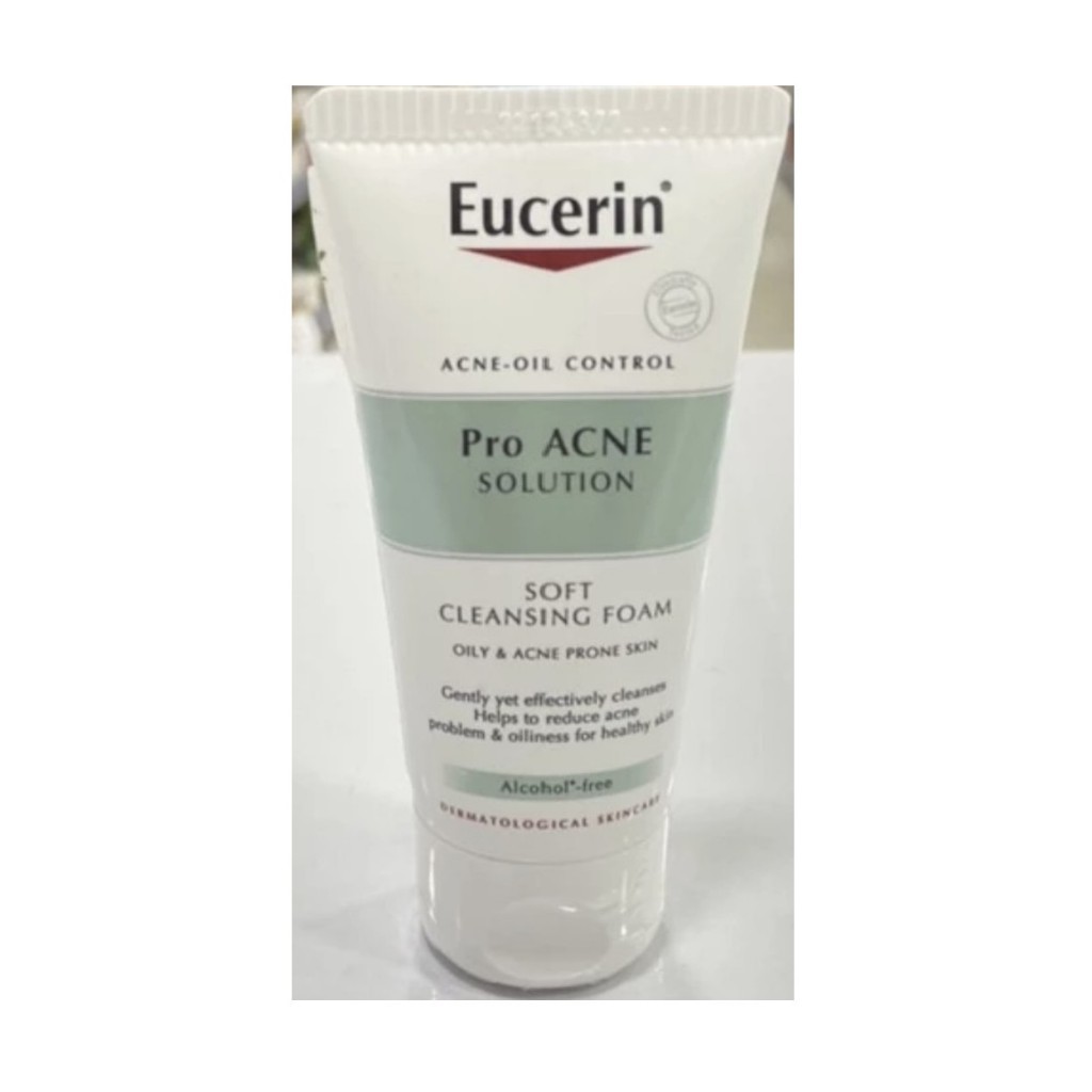 Eucerin ยูเซอริน โปร แอคเน่ โซลูชั่น ซอฟท์ คลีนซิ่ง โฟม 50 กรัม