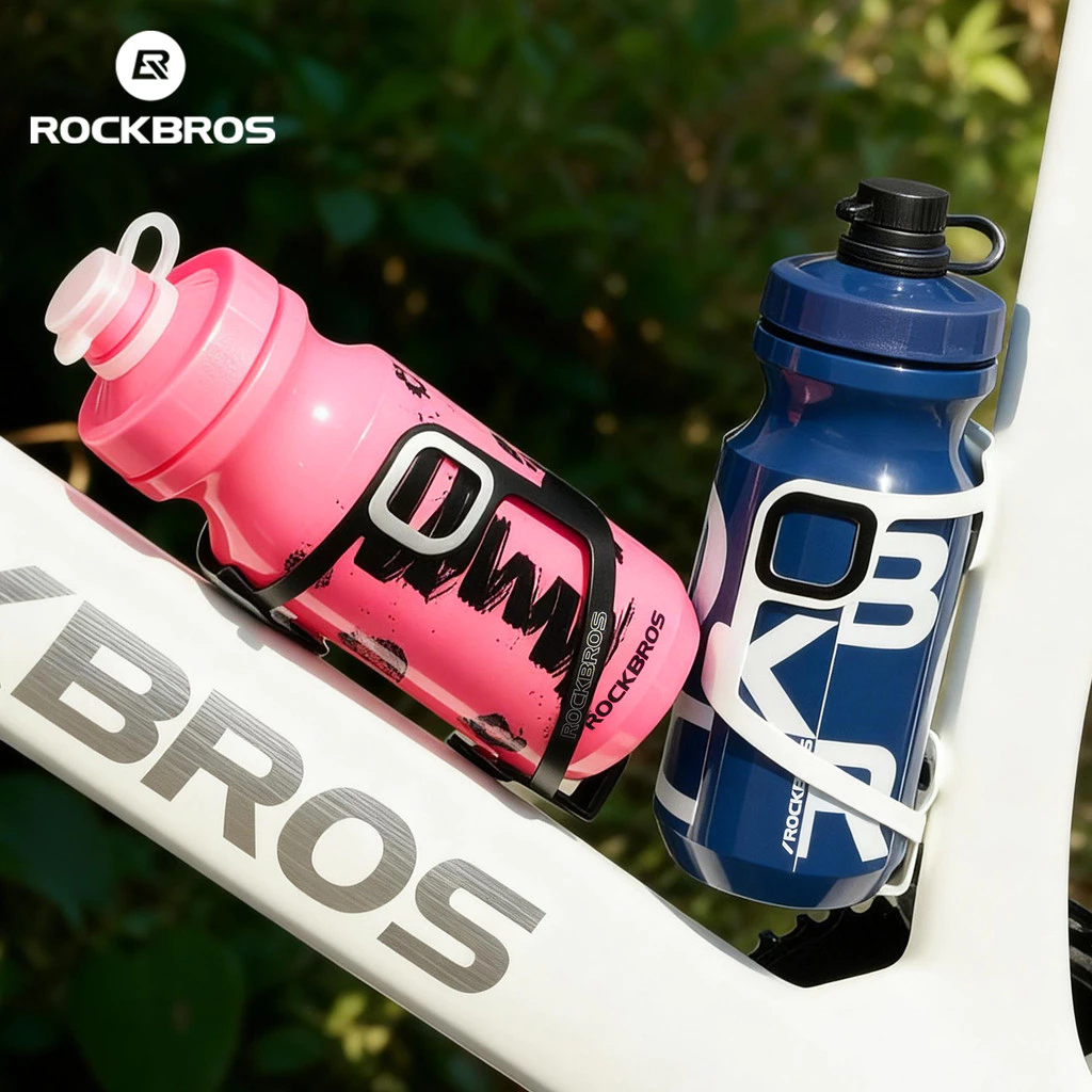 【TH Delivery】ROCKBROS ขวดน้ำกีฬาวัสดุเกรดอาหาร 600 มล. กันฝุ่น ออกแบบสำหรับการดื่มง่ายบนจักรยานเสือภูเขาและถนน