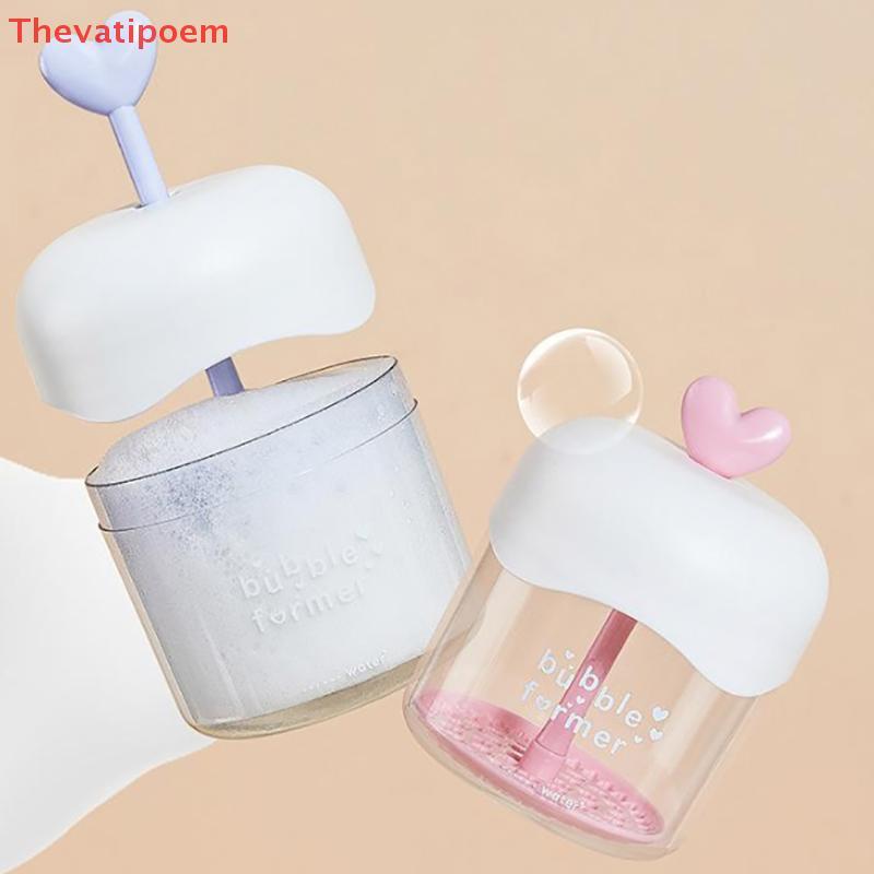 [Thevatipoem] Portable Face Cleanser Shower Bath Shampoo Gel Foam Maker Bubble Press Foamer Cleanser Foaming Cup Make Up Removal Tool HOT