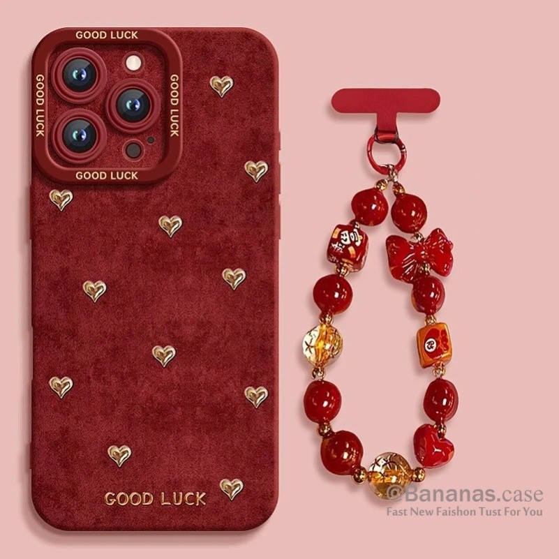 การ์ตูนGolden Love Heartเคสโทรศัพท์สําหรับiPhone 17 16 15 14 13 12 11 Pro Max X XR XS Max 7 8 Plus SE2020