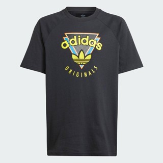 adidas ไลฟ์สไตล์ เสื้อยืดสำหรับเด็ก เด็ก สีดำ JN4533