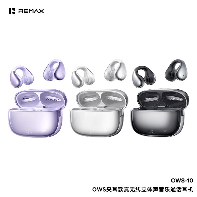 R REMAX REMAX OWS Clip-On True Wireless Stereo Music Call Bluetooth 6.0 ชุดหูฟัง OWS-10