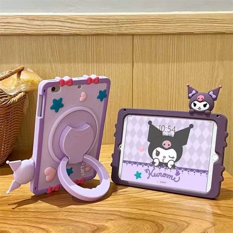 Kuromi เหมาะสําหรับ iPad เคสป้องกัน 2025 เคสแท็บเล็ต air7/6 การ์ตูน Melody iPad pro รุ่นที่สิบ ipad9