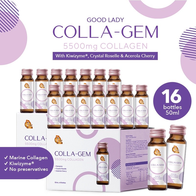 Good Lady Colla-Gem - Premium Marine Collagen Peptide 5500mg [ EXP: 01/26] (สําหรับผิวเปล่งประกายและ