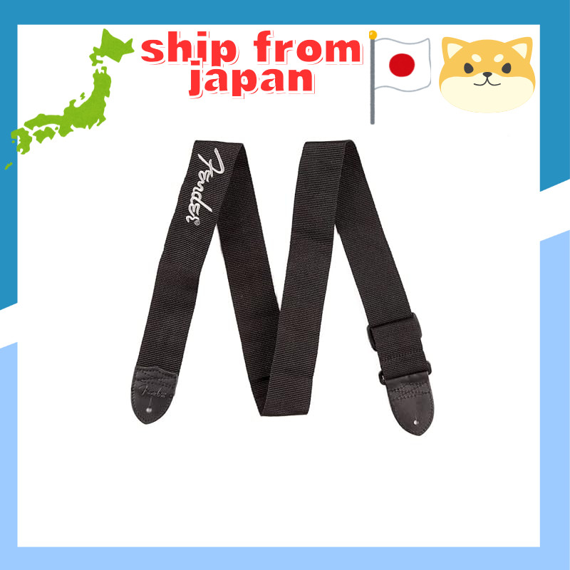 Fender 2" Black Poly Guitar Strap with Custom Logo