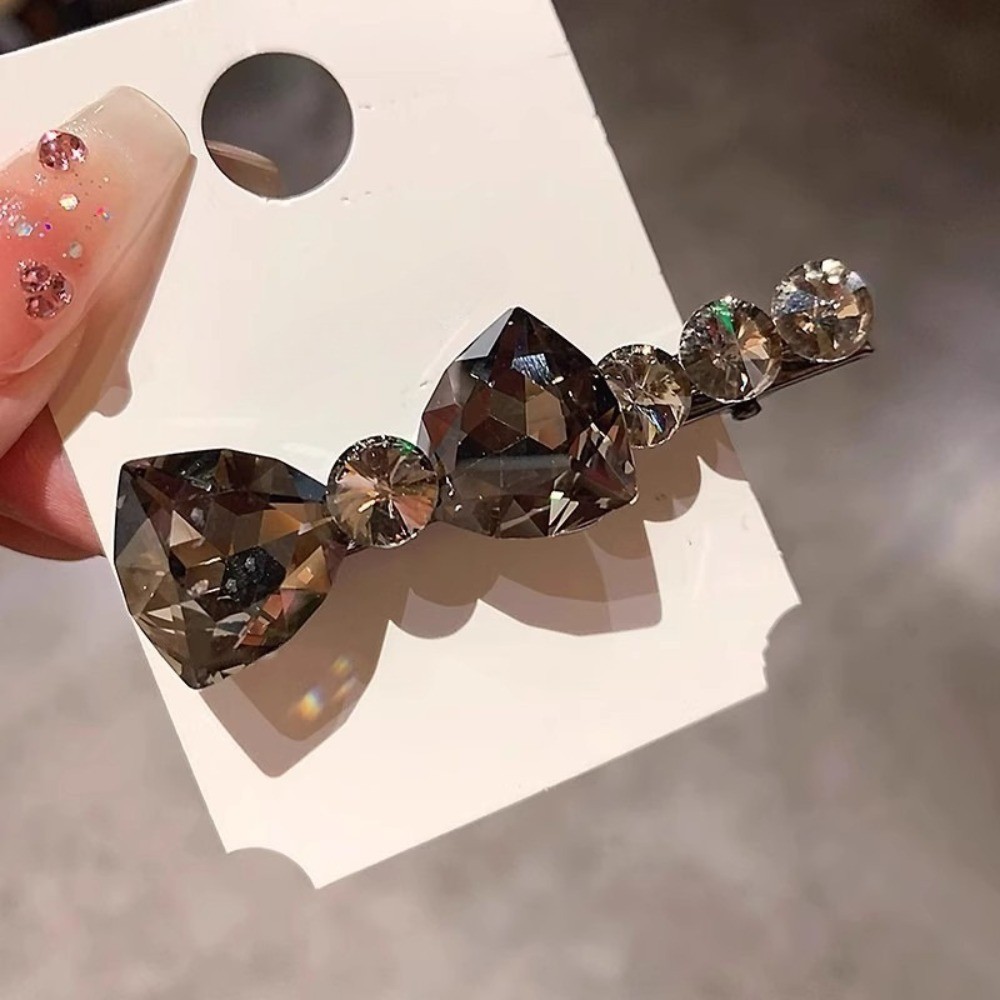 Hululu/Super กระพริบประณีต Heavy Industry Bow กิ๊บติดผมหญิงแฟชั่น Diamond-studded Bangs คลิปด้านข้าง