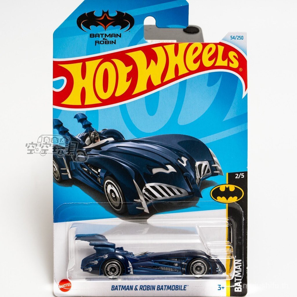 เบอร์ 54 BATMAN และ ROBIN BATMOBILE BATMAN สีดําล้อร้อนโลหะผสมรถสปอร์ตขนาดเล็ก J1Z8