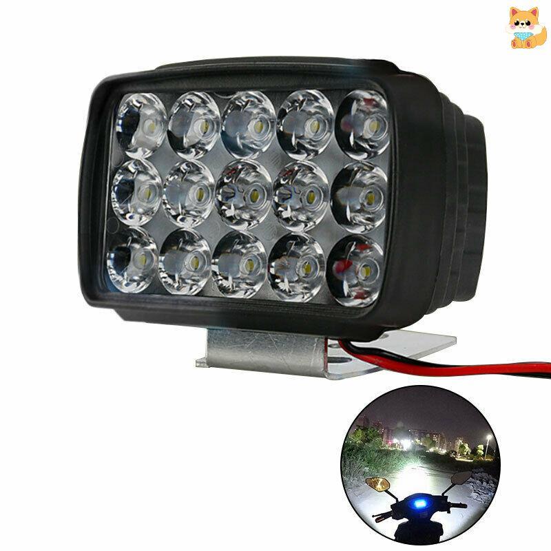 [VI] ไฟหน้ารถจักรยานยนต์ Spot Light 15 LED 1000LM Motos ATV UTV สกู๊ตเตอร์แสง TH