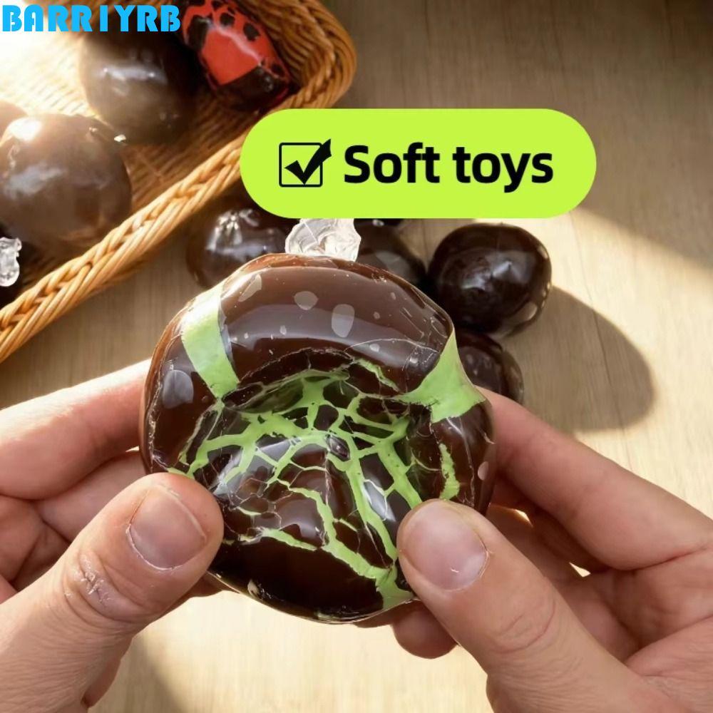 BARR1YRB Sensory Fidget ของเล่น, Mint Black Chocolate Crispy Ball ของเล่นคลายเครียด, ตลกช้า Rebound Wax เคลือบ Crunchy Chocolate Handmade Ball ของเล่นสําหรับผู้ใหญ่