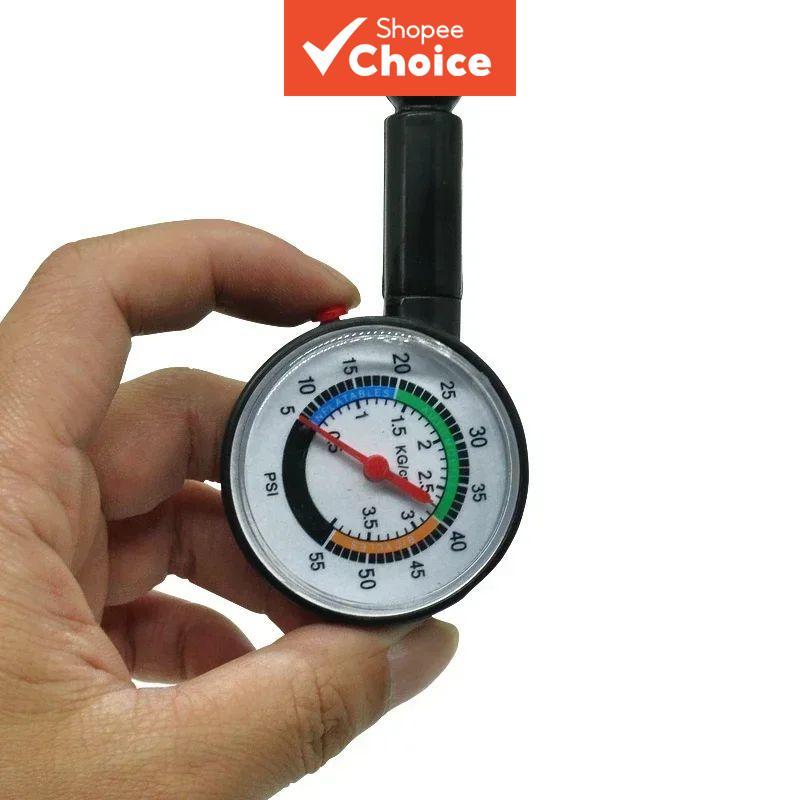 เครื่องวัดความดันลมยางแบบดิจิตอลพร้อมจอแสดงผล Lcd สําหรับ Psi Bar Kpa Leak Detection สีดํา 1 ชิ้น