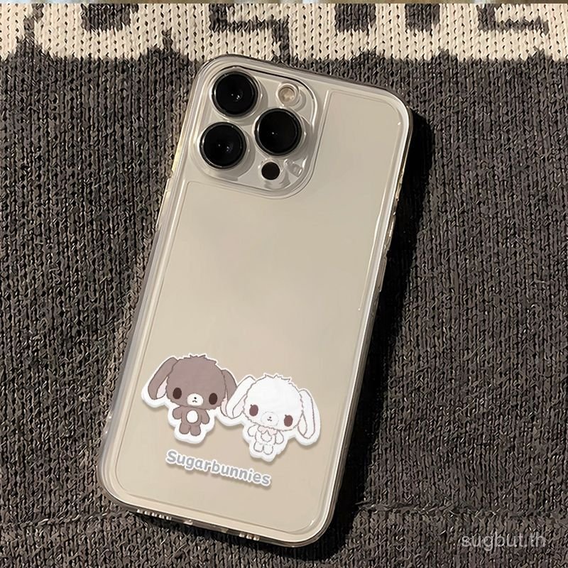 โทรศัพท์เคสโทรศัพท์ขนมกระต่ายคู่สัตว์เหมาะสําหรับiPhone 12promax 12 13 14 pro max xs xr 11pro 15prom