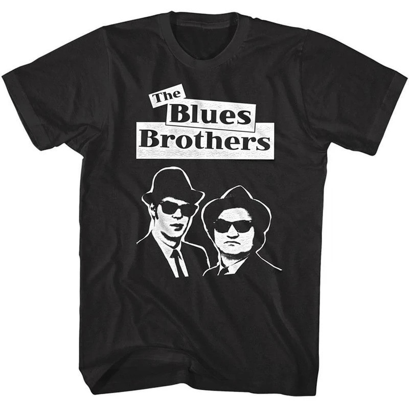 เสื้อยืดลายโลโก้ The Blues Brothers พร้อมรูปภาพของ Jake Elwood เสื้อยืดทรงหลวม ระบายอากาศได้ดี สำหรั