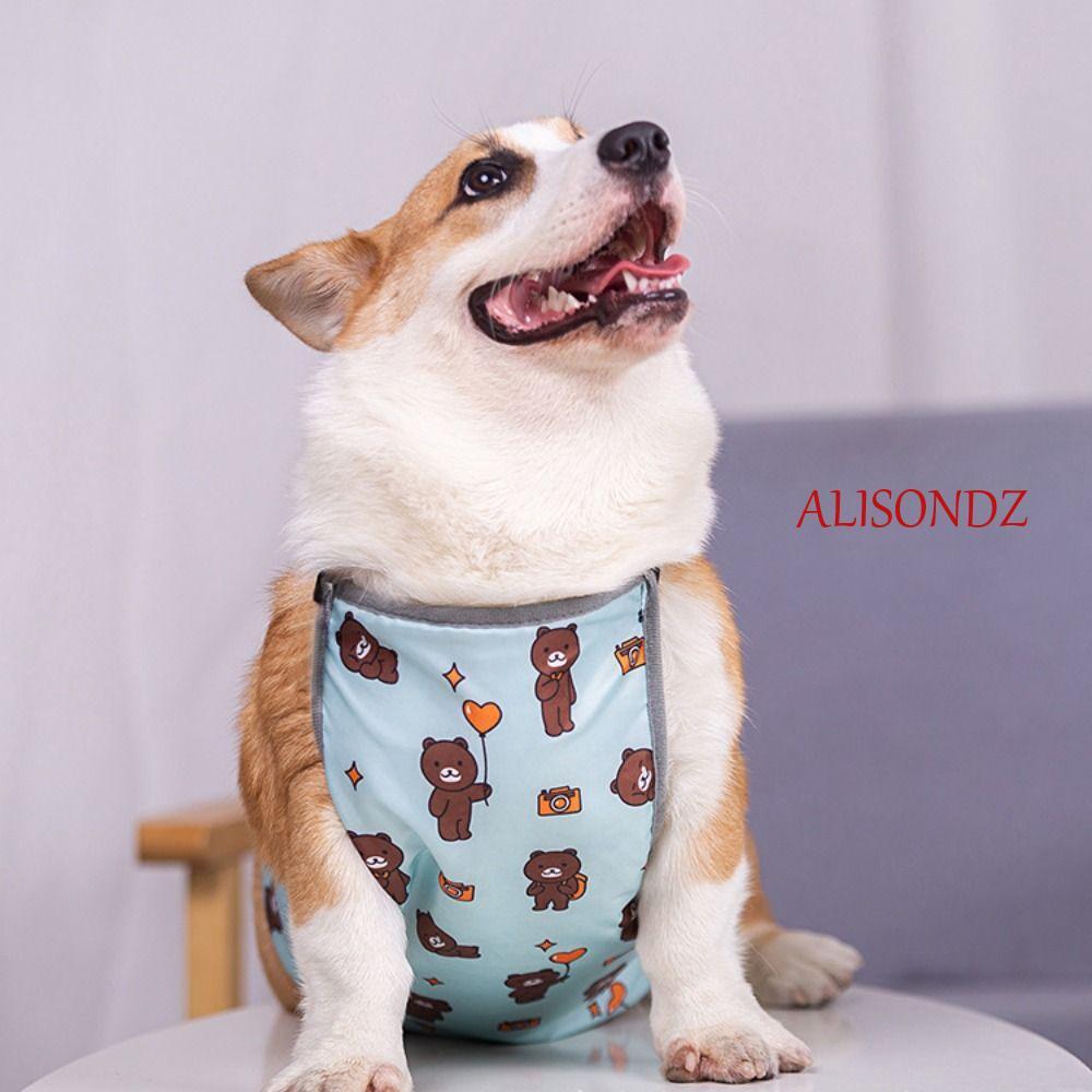 ALISONDZ ชุดรัดท้องสุนัข ระบายอากาศ กันน้ํา กันสกปรก ป้องกันหน้าท้อง พร้อมเอี๊ยม Bellyband สําหรับแมว