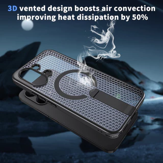 CasePower เคสแม่เหล็กสําหรับ Xiaomi POCO X8 Pro Max X7 Pro F8 Ultra F7 F8 Pro เคสโทรศัพท์วงเล็บมัลติฟังก์ชั่น Hollow การกระจายความร้อนกลางแจ้ง Anti Fall ฝาหลัง