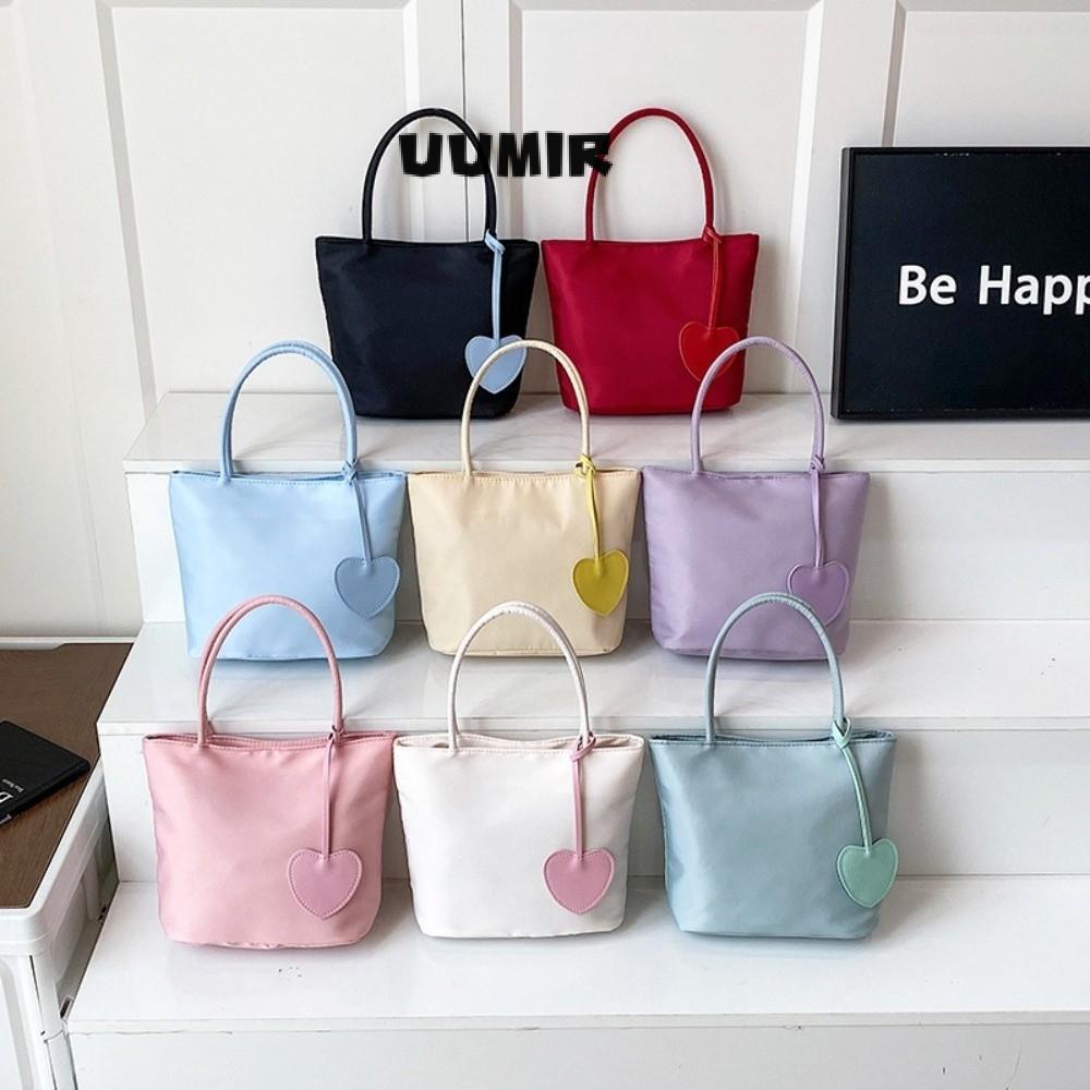 UUMIR Mini Tote Bag, Mini|กระเป๋าถือไนลอนสีกระเป๋าสะพายไหล่น้ําหนักเบาดีไซน์ทุกการแข่งขันสําหรับผู้หญิง