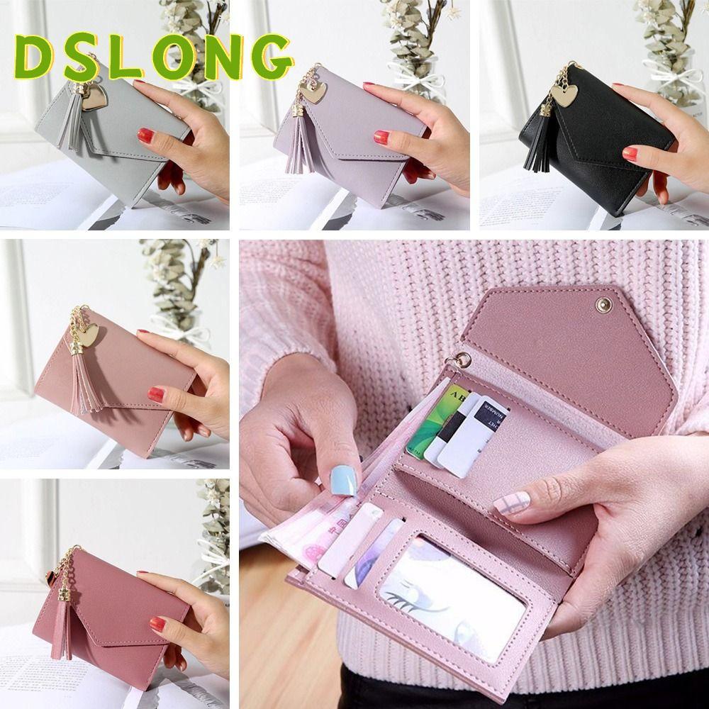 DSLONG Short Wallet Fashion Card Holder Lady Coin Purses PU Leather Purses