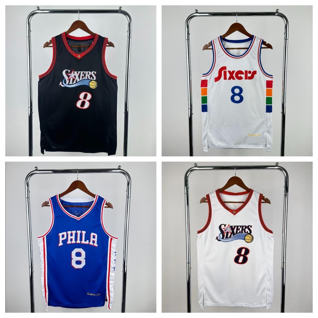 [กดร้อน]2026 เสื้อบาสเก็ตบอล Philadelphia 76ers No.8 Paul George Have Logo Allen Iverson City Editio