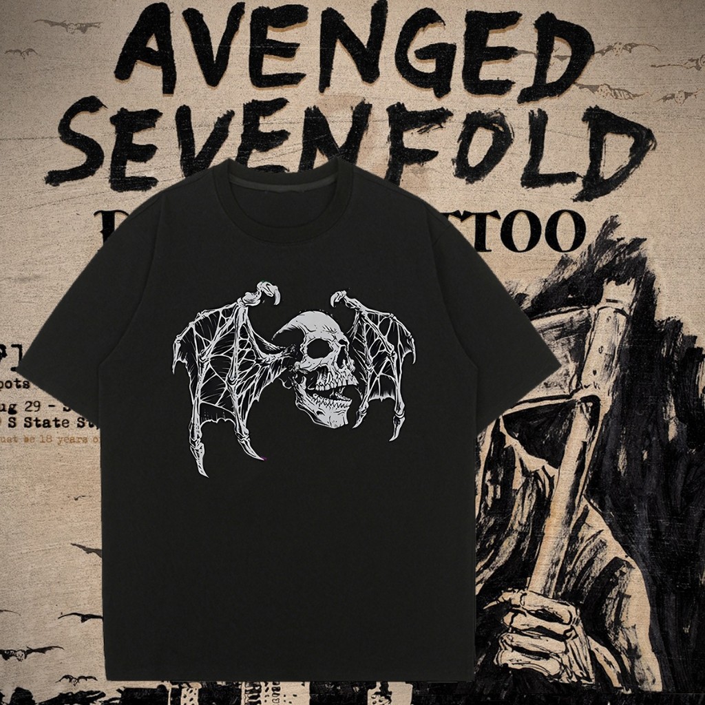 เสื้อยืดคอตตอน100% Avenged A7X DBC ลายวงร็อคสุดฮิต Deathbats Club ใส่ได้ทั้งชายและหญิงสวมใส่สบาย S-5