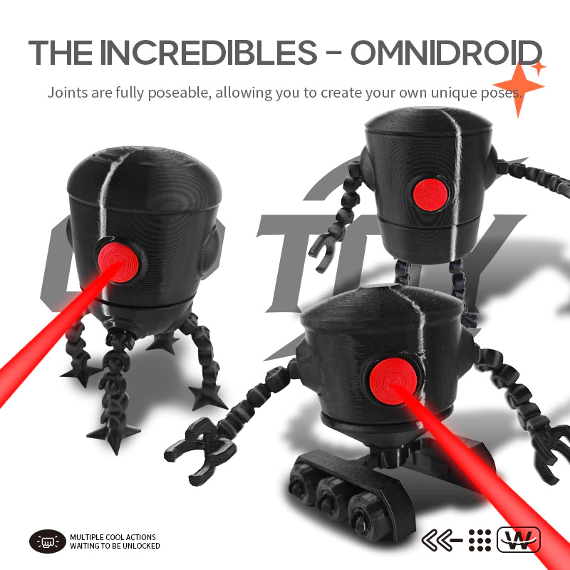 [หุ่นยนต์รอบด้าน] The Incredibles Animation Peripheral Articulated All-Round Robot Figure Toy