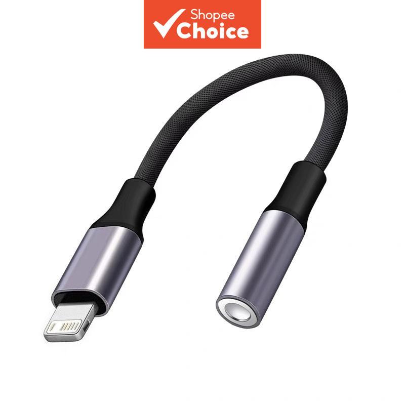 อะแดปเตอร์แจ็คหูฟังสําหรับ iOS ถึง 3.5 มม. Audio Aux Splitter สําหรับ iPhone 14 13 12 11 iOS Converter