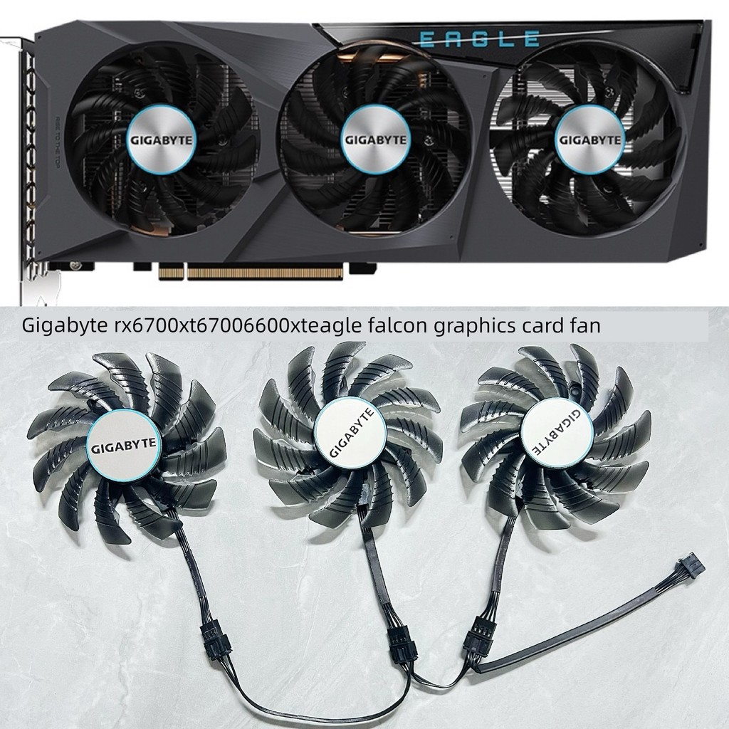 GIGABYTE/GIGABYTE RX6700XT 6700 6600XT EAGLE Falcon กราฟิกการ์ดพัดลมเงียบ