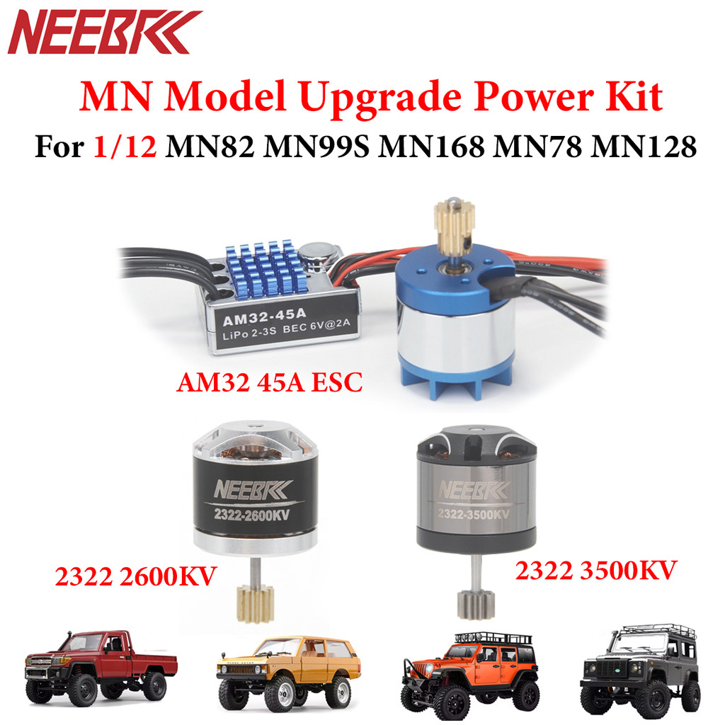 NEEBRC 2322 2600KV/3500KV 2830 2400KV มอเตอร์ไร้แปรง AM32 45A ESC SM3.0/T ปลั๊กสําหรับ 1/12 RC Off R
