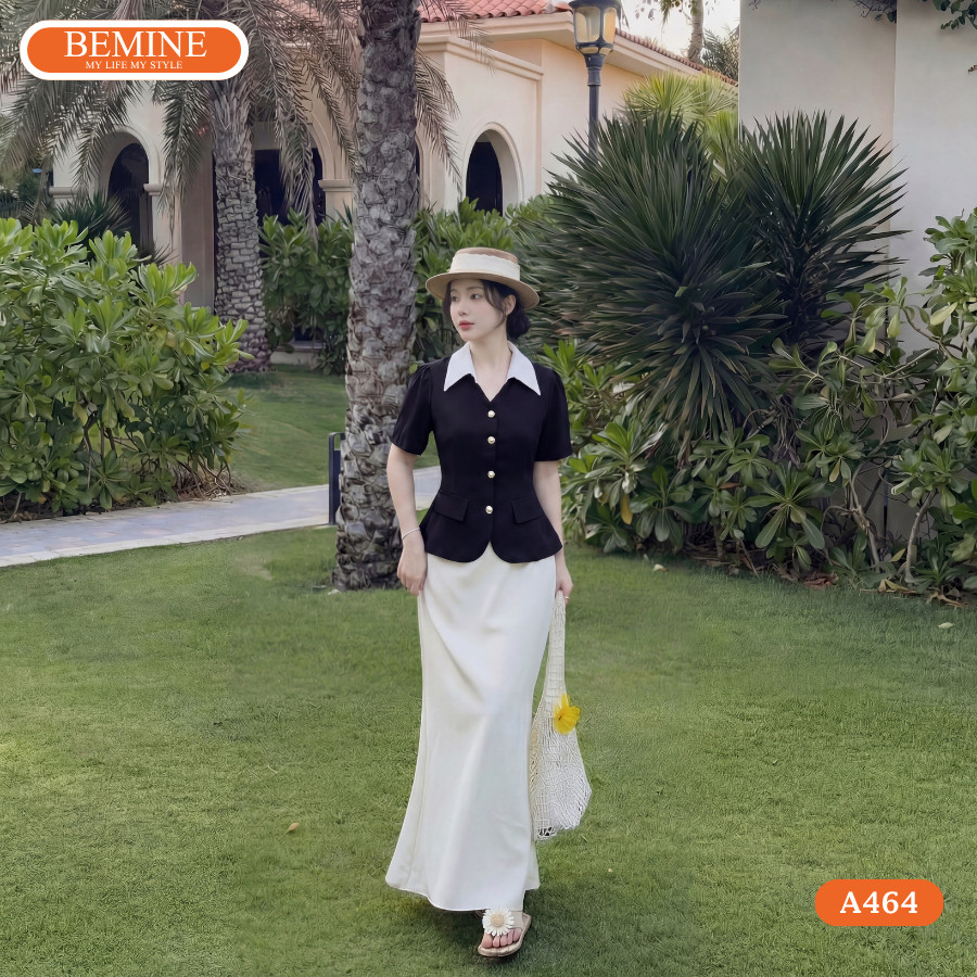 เสื้อเชิ้ตดีไซน์ BEMINE คอปกกระดุม-A464