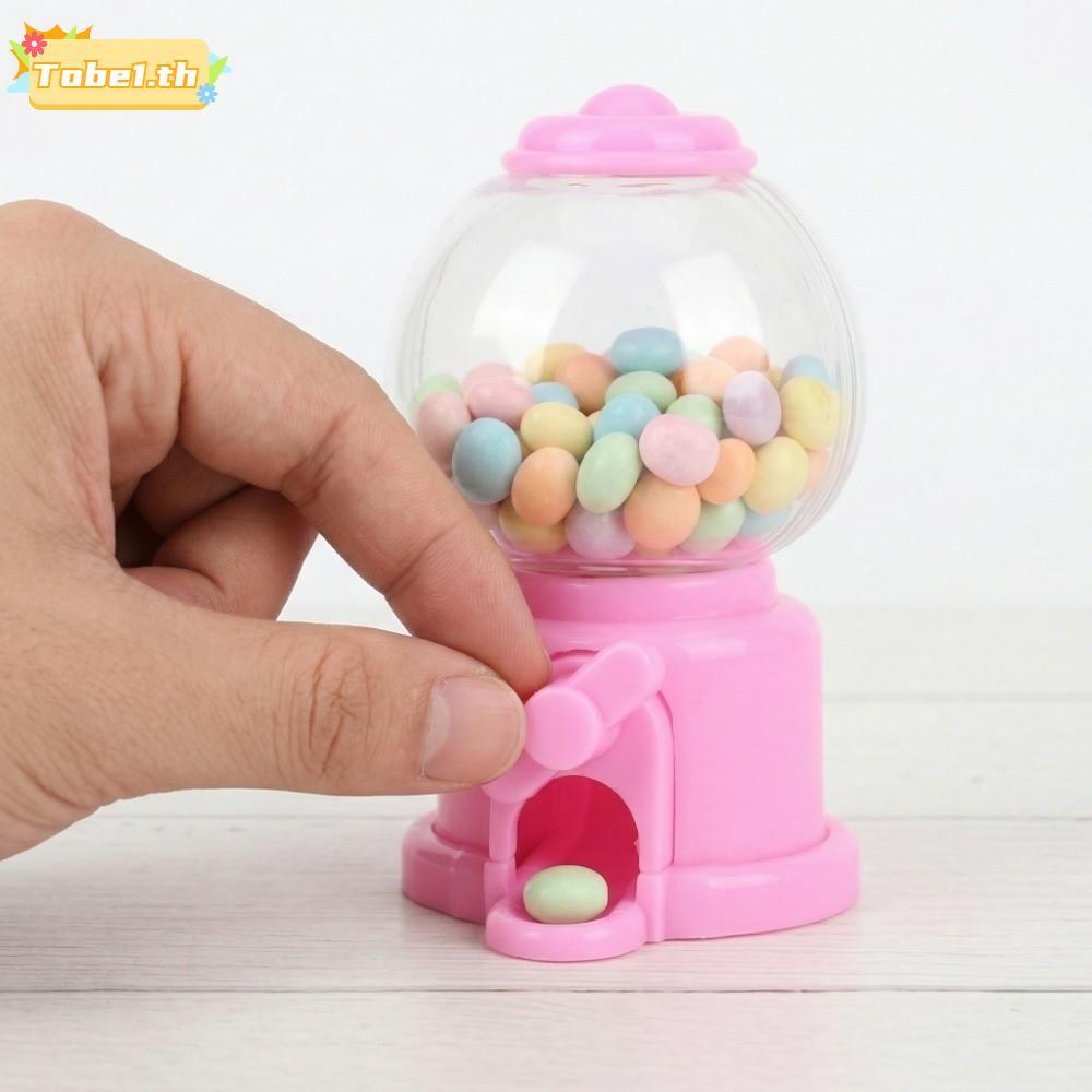 TOBE1 6 ชิ้น Mini Candy Dispenser, รูปร่างน่ารัก PS + PP กล่องเก็บขนม, สําหรับปาร์ตี้การออกแบบหมุนได