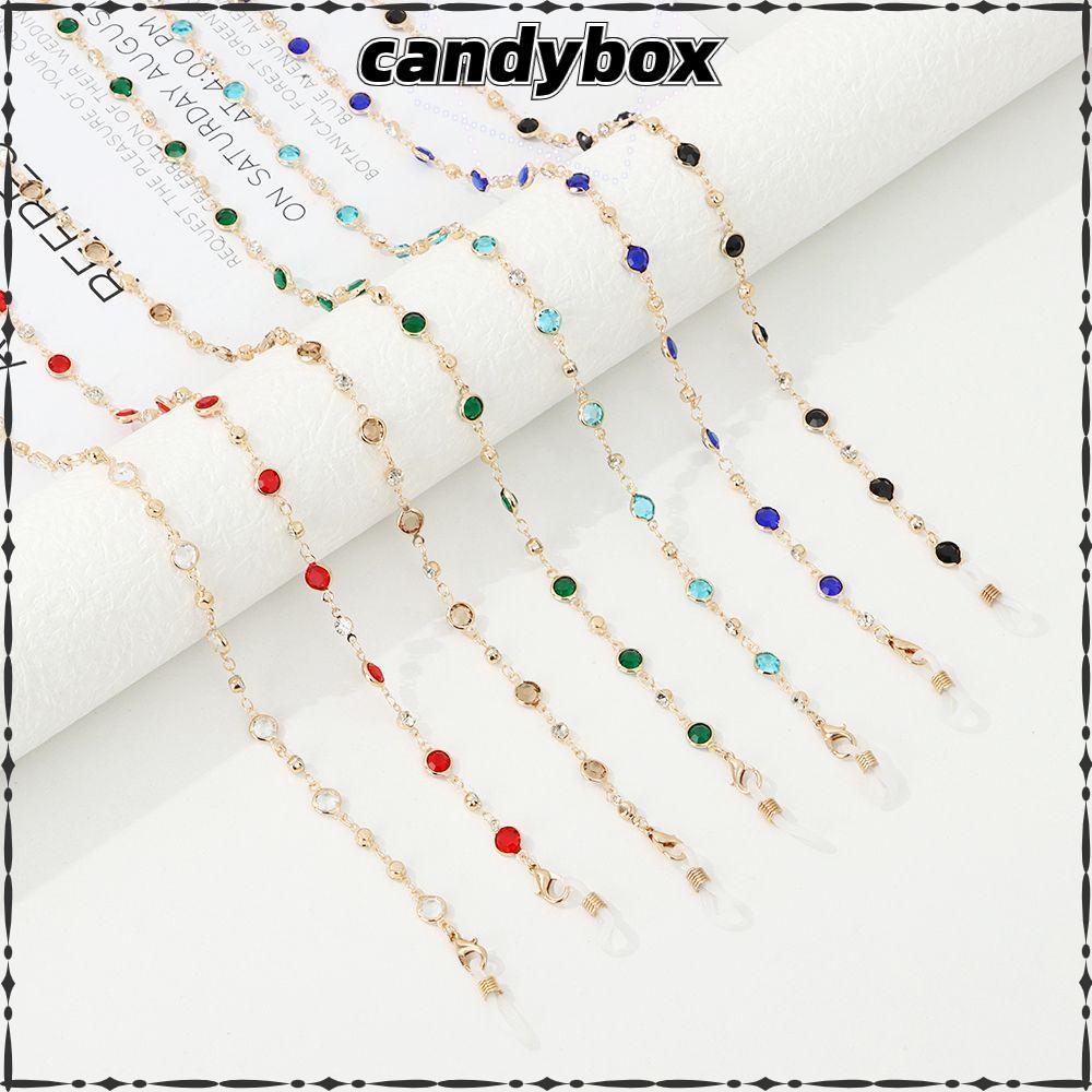 CADYBOX แว่นตาแฟชั่นโซ่พร้อมสร้อยคอลูกปัดคริสตัล
