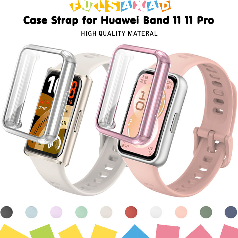กรณี TPU สายยางซิลิโคนครอบคลุมสายรัด for Smartwatch Huawei Band 11/ 11 Pro สายยางซิลิโคนครอบคลุมสายรัด อุปกรณ์เสริม