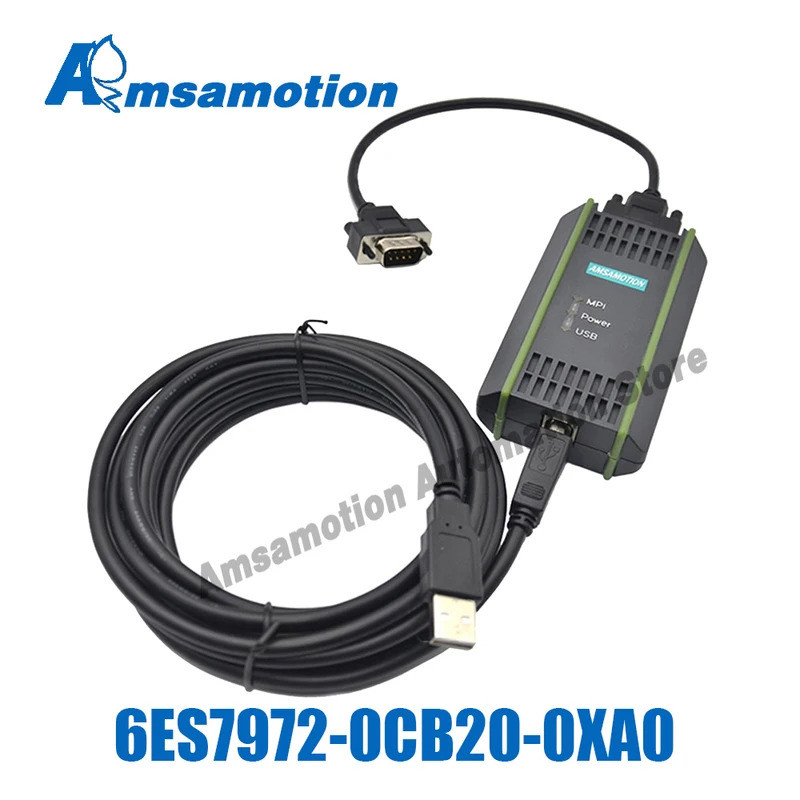 สายการเขียนโปรแกรม PLC 6ES7972-0CB20-0XA0 สําหรับ Siemens S7-200/300/400 USB-MPI แยกอะแดปเตอร์ MPI/P