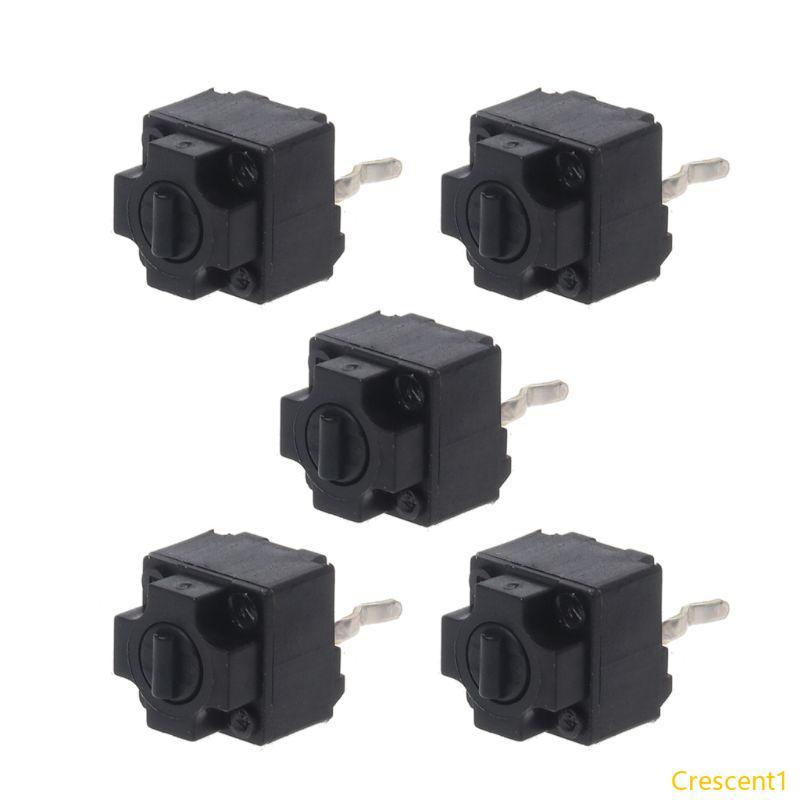 Crescent1 5 ชิ้นเมาส์เดิมสแควร์ Micro สวิทช์ปุ่ม EVQP0E07K Baolei Shark IE4 0 จุดสีดํา 6x6x7 45
