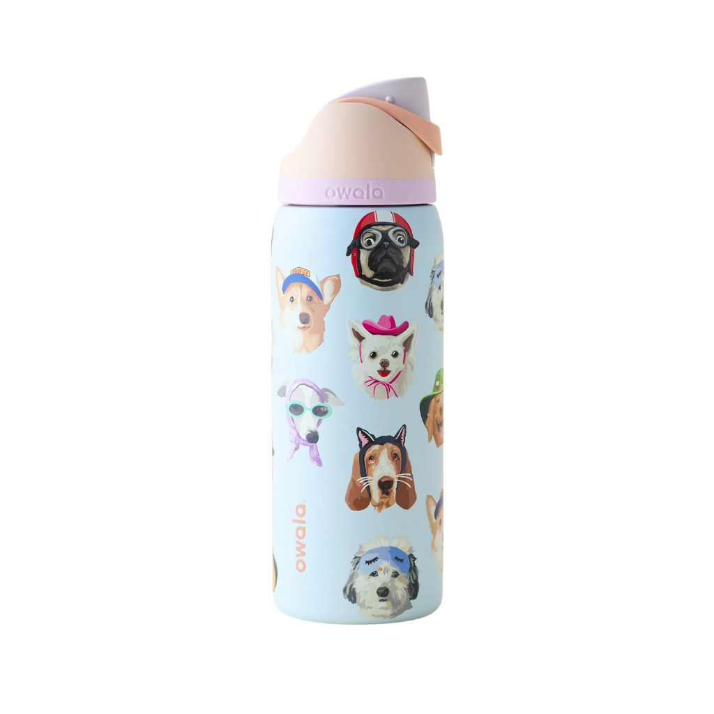 【ของแท้ 100 %】Owala UO Exclusive Dog Collage FreeSip 32oz Water Bottle