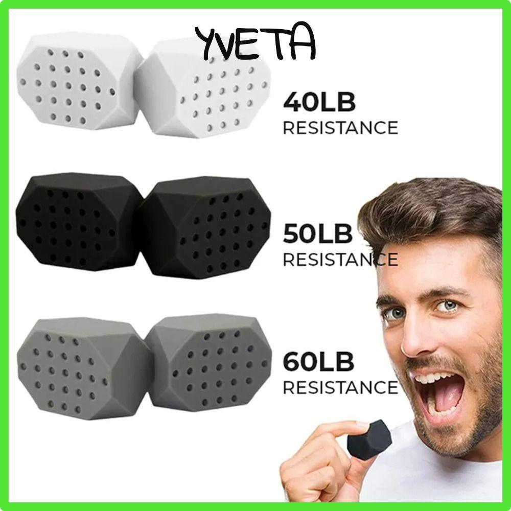 YVETA Jaw Exerciser, Anti-stress 40/50/60Lbs Redefine Jawline Trainer, Face Fitness Ball แบบพกพา Fac