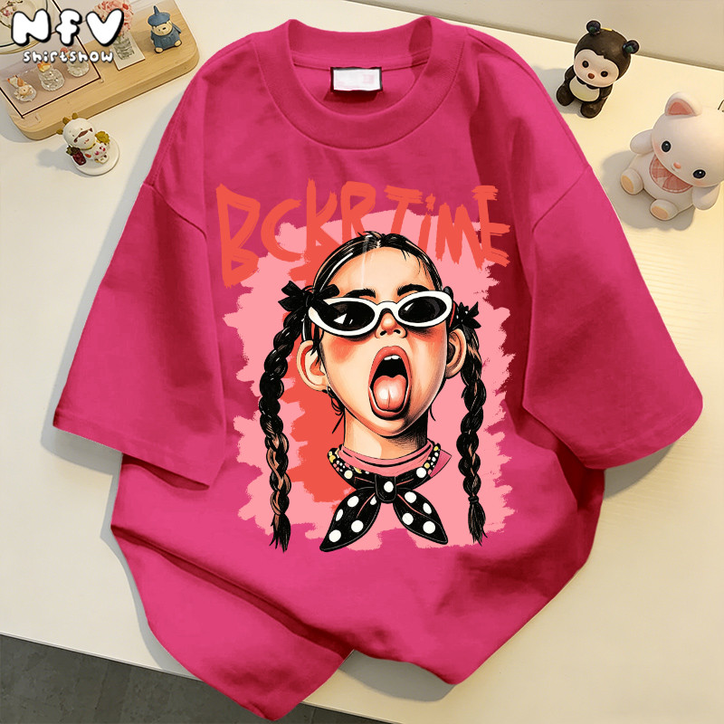 【จัดส่งตลอด 24 ชั่วโมง】NFV มาใหม🕶️สไตล์ฮิปฮอป เสื้อยืดผู้หญิงเกาหลี ทรงหลวม oversize YG5380