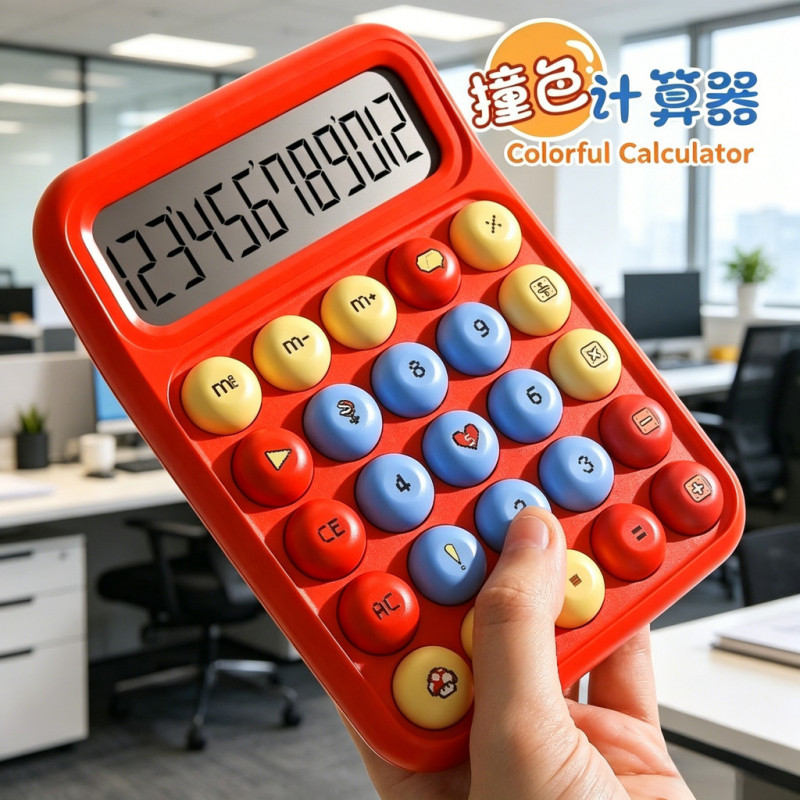 เครื่องคิดเลขหน้าจอสีขนาดใหญ่ 12 หลัก, เครื่องคิดเลขพกพาใช้พลังงานแสงอาทิตย์สำหรับงานบัญชี, งานสำนักงาน และการสอบของนักเรียน
