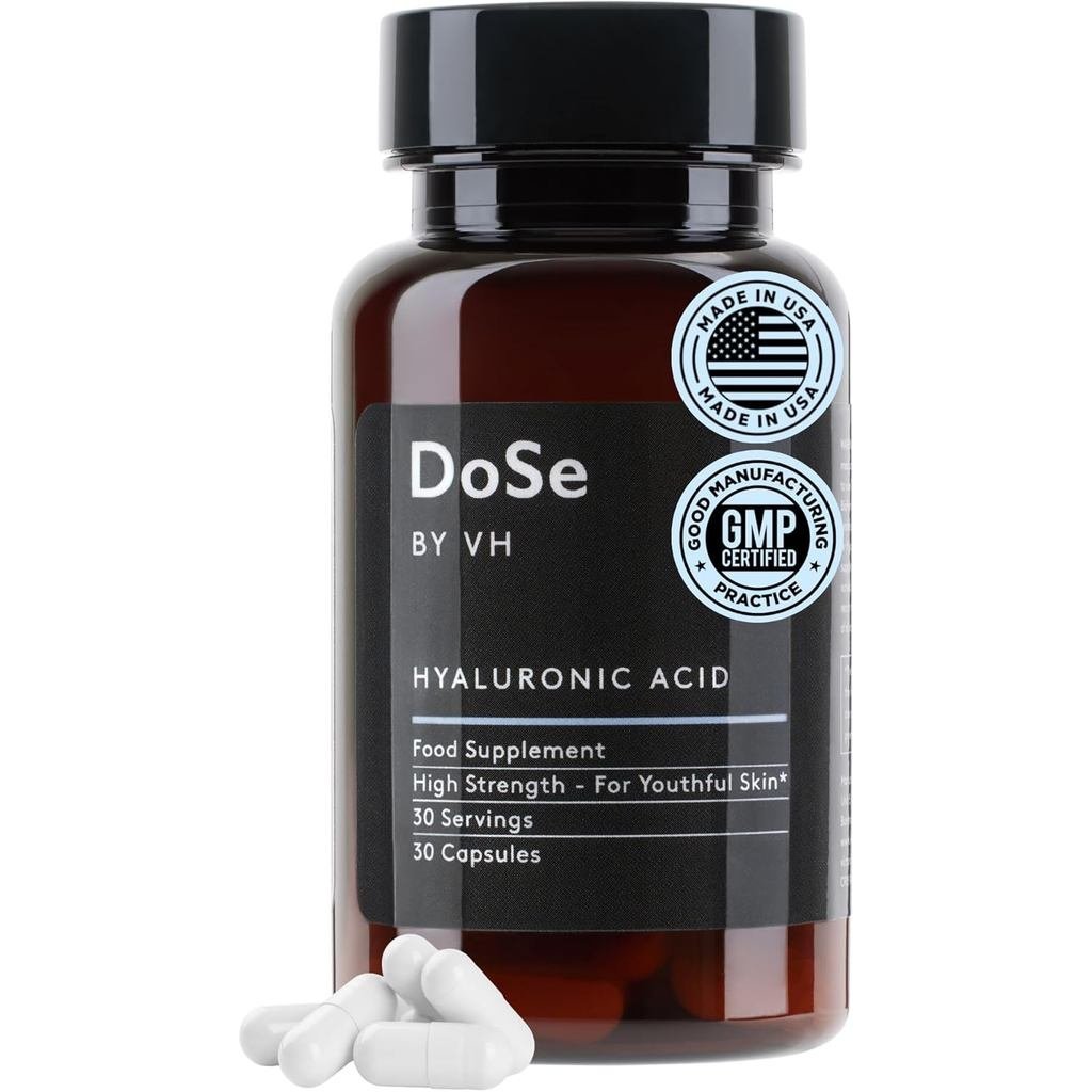 DoSe by VH Hyaluronic Acid Capsules 300mg – อาหารเสริมกรดไฮยาลูโรนิกพร้อมวิตามินซี – รองรับความชุ่มช