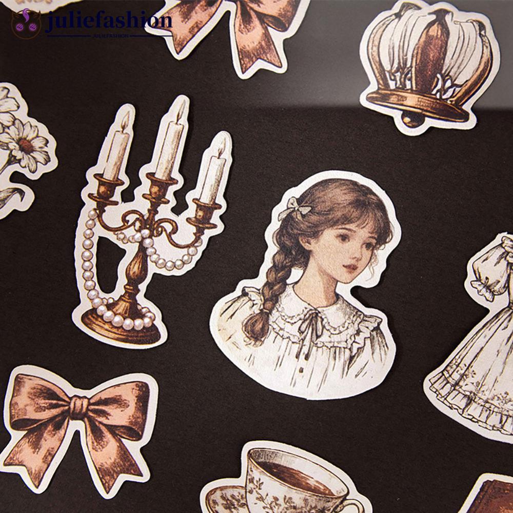 JULIEFASHION 20 ชิ้น/ล็อต Retro Whispers Series สติกเกอร์ Vintage Kawaii Junk Journal Scrapbooking C
