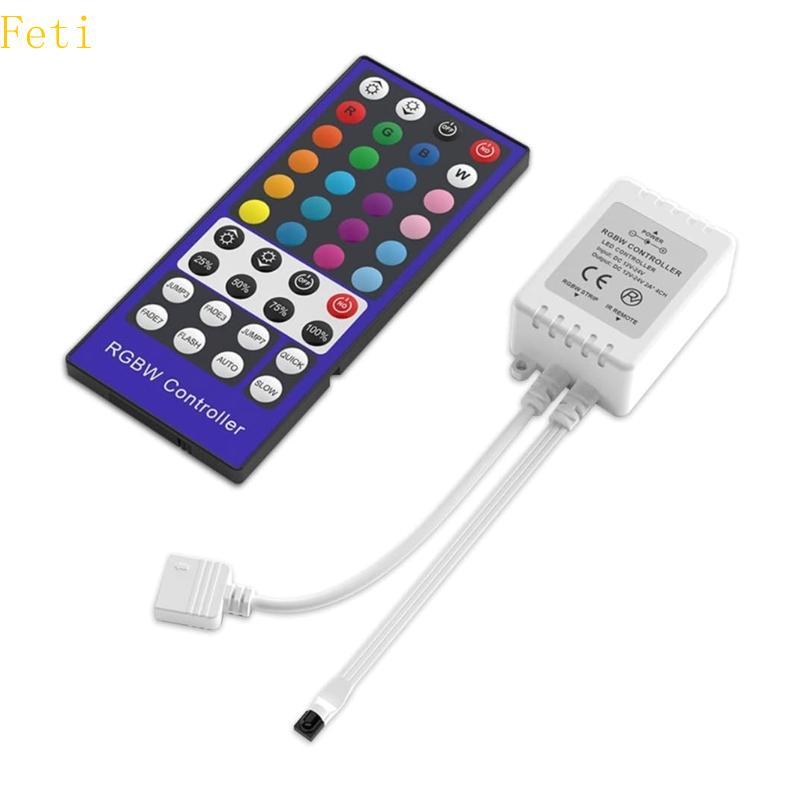 Feti 40 ปุ่ม DC5V 12V 24V LED RGBW Controller Home สําหรับ 5050 3528 RGBW 5050 3528 ไฟ LED Strip
