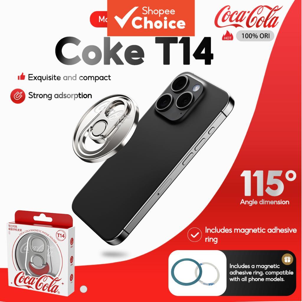 Coca-Cola ที่วางโทรศัพท์แบบแม่เหล็ก T14 ที่วางโทรศัพท์ตั้งโต๊ะโลหะแบรนด์ร่วมมัลติฟังก์ชั่นอเนกประสงค์